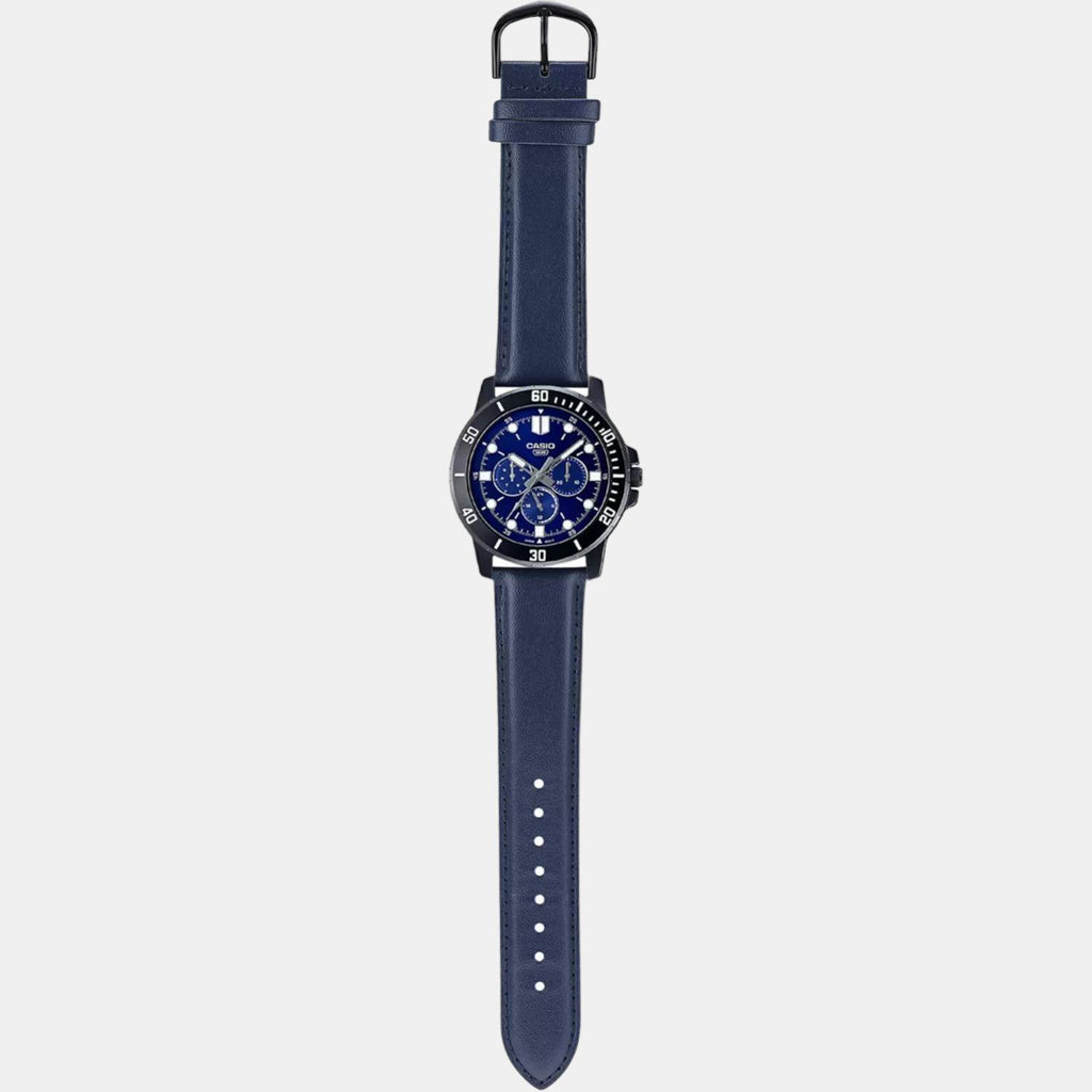 Casio Leather Blue watch