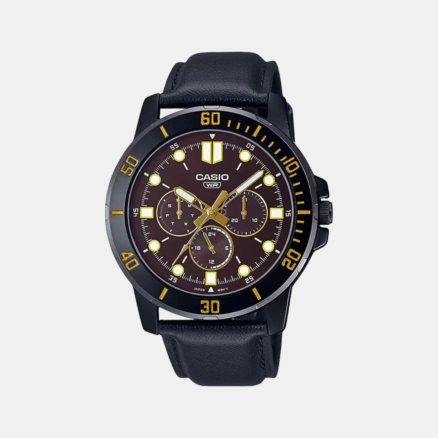 Casio Round Brown Chronograph watch