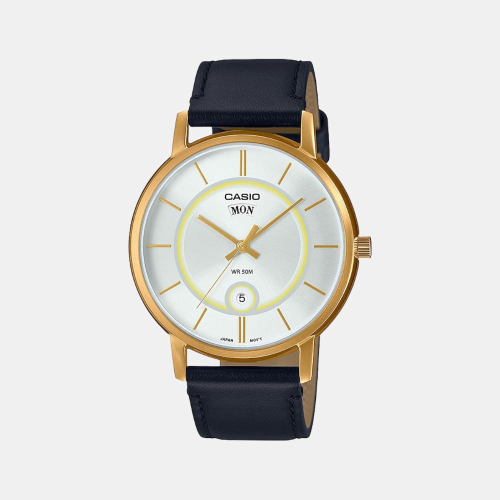 Casio Round White Analog watch