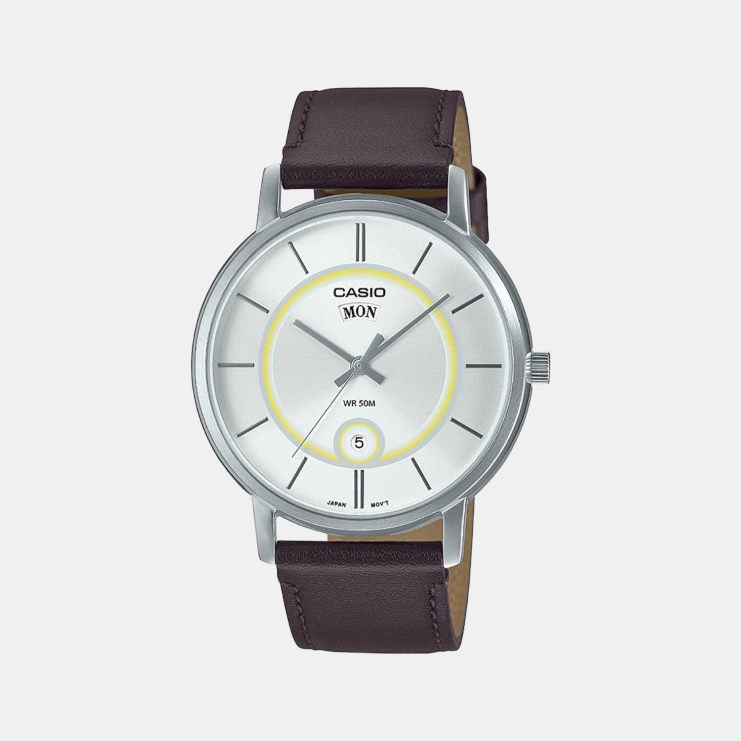 Casio Round White Analog watch