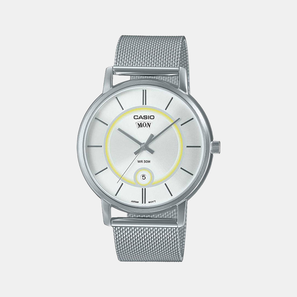 Casio Round White Analog watch