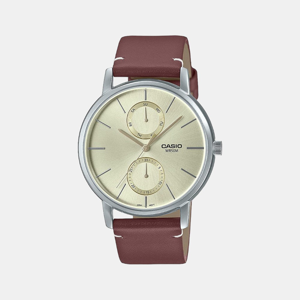 Casio Round Off White Chronograph watch