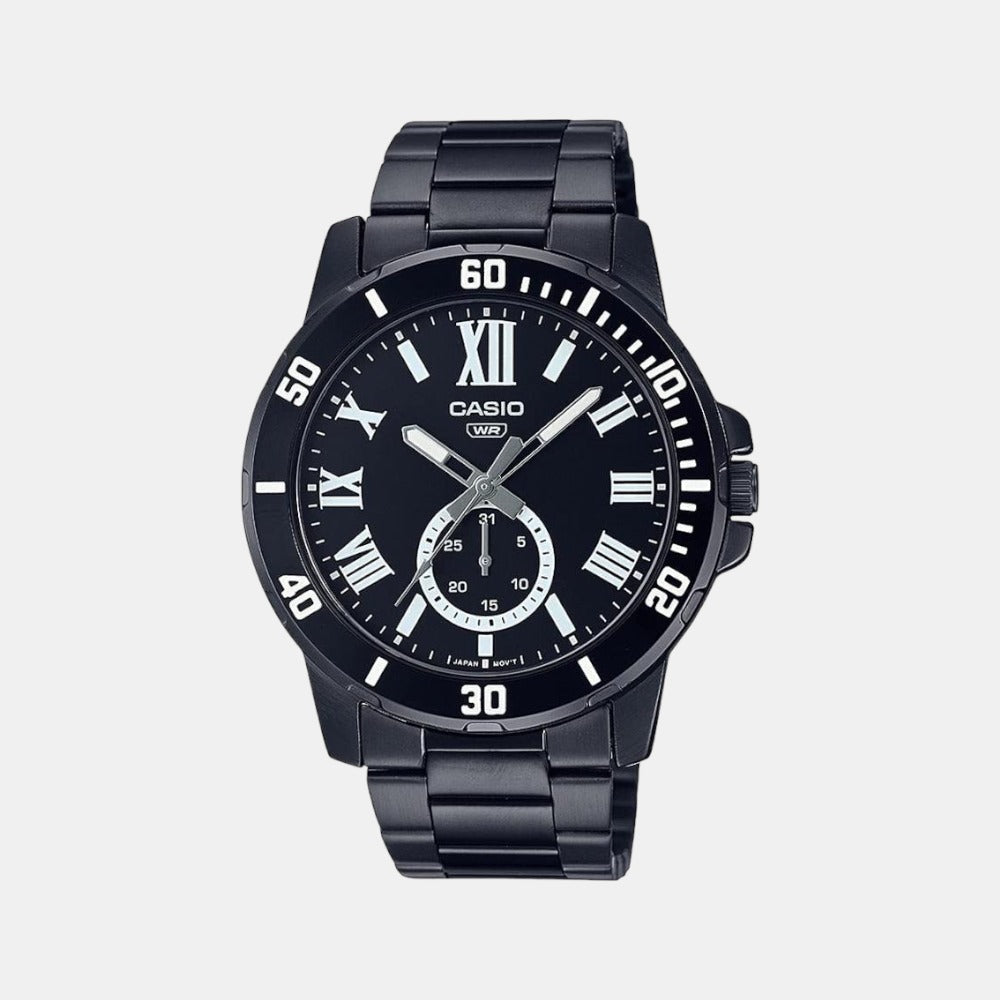 Casio Round Black Chronograph watch