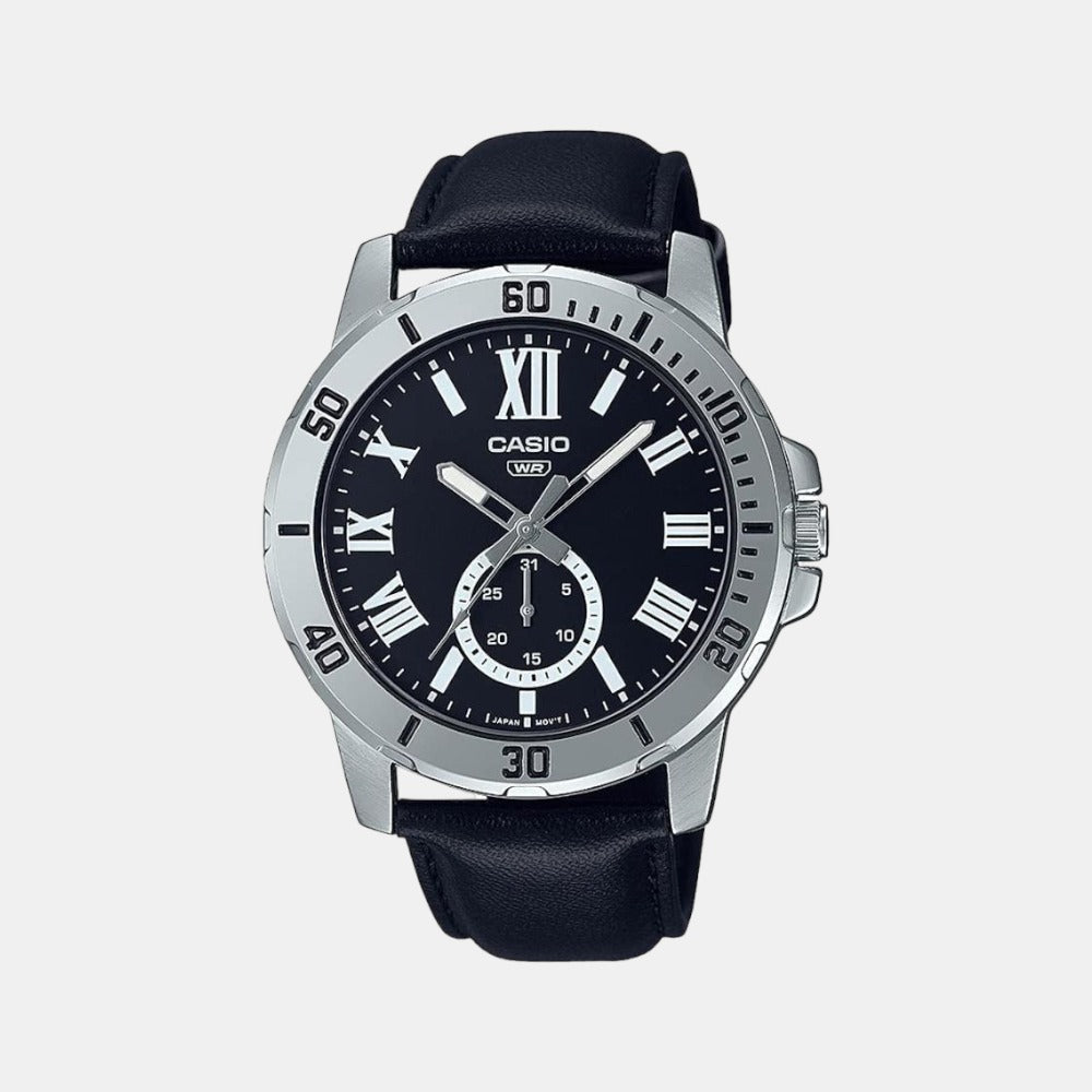 Casio Round Black Chronograph watch