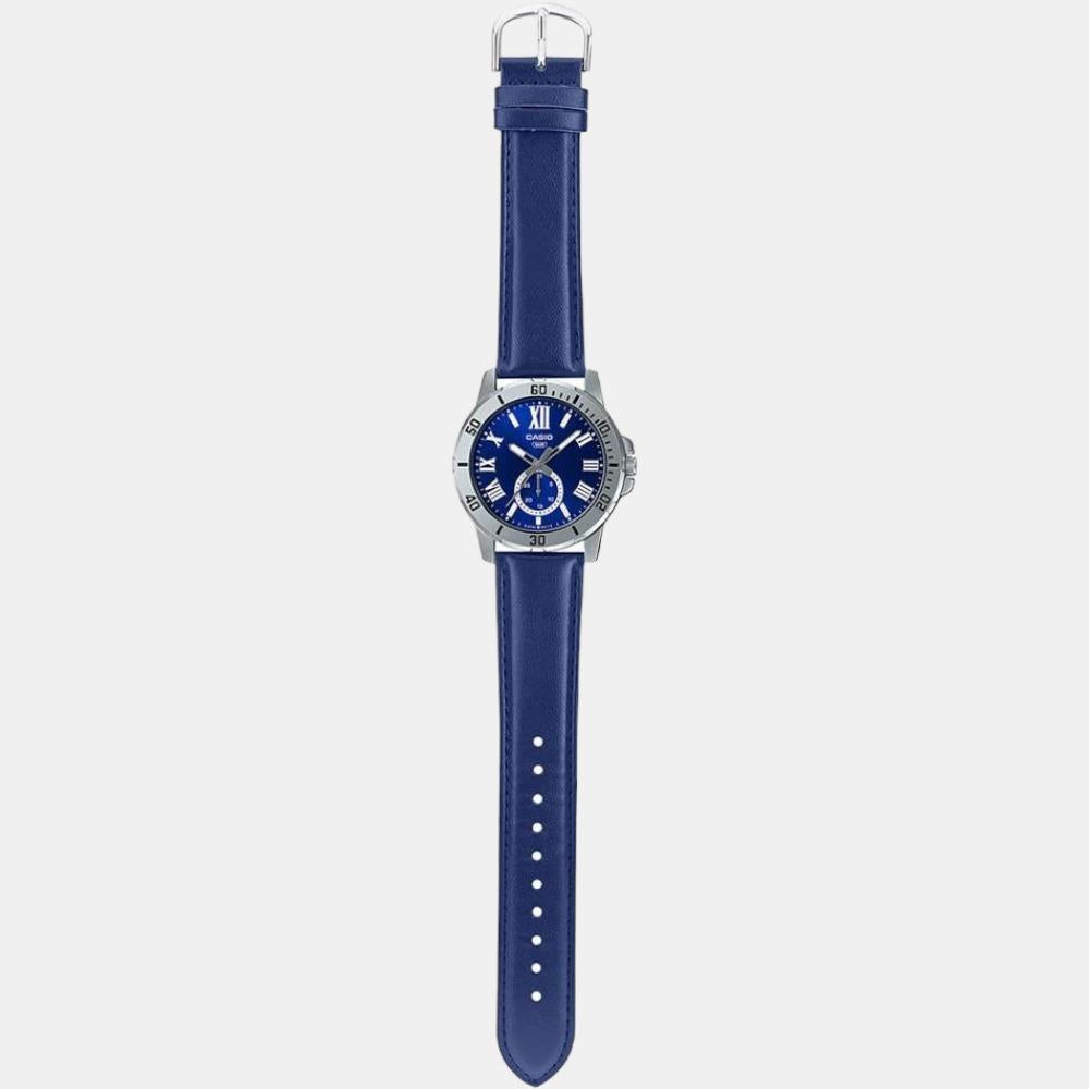 Casio Leather Blue watch