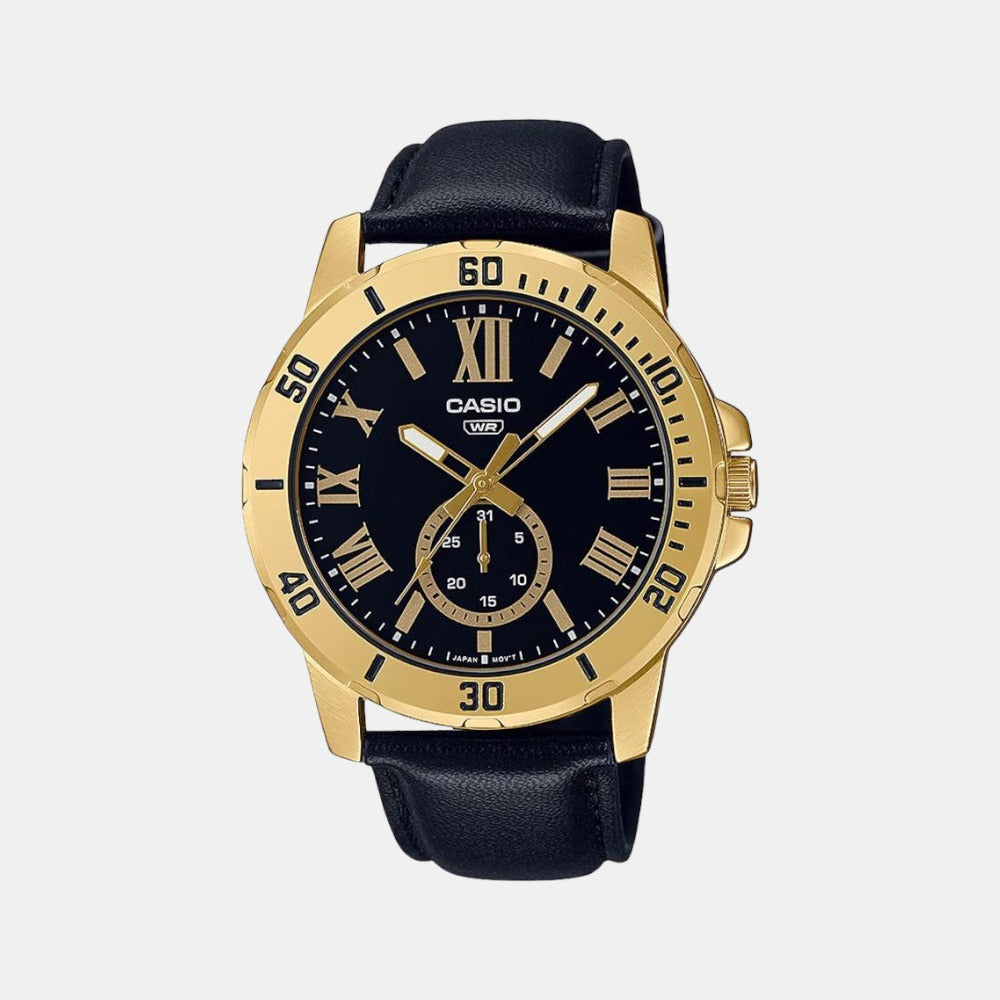 Casio Round Black Chronograph watch