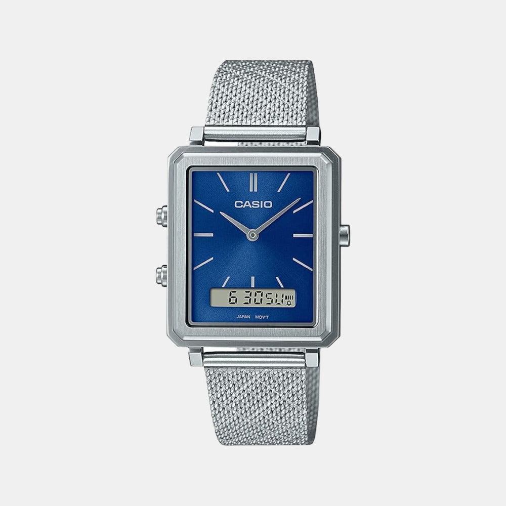 Casio Rectangular Blue Analog watch