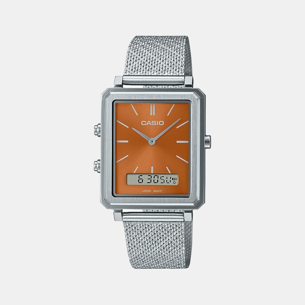 Casio Rectangular Brown Analog watch