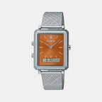 Casio Rectangular Brown Analog watch