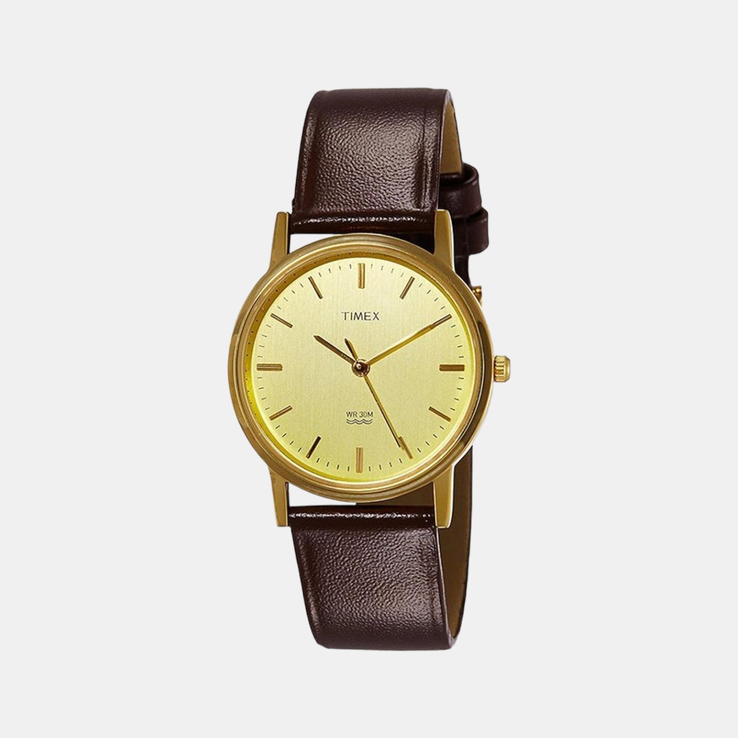 Timex Round Champagne Analog watch