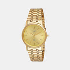 Timex Round Champagne Analog watch