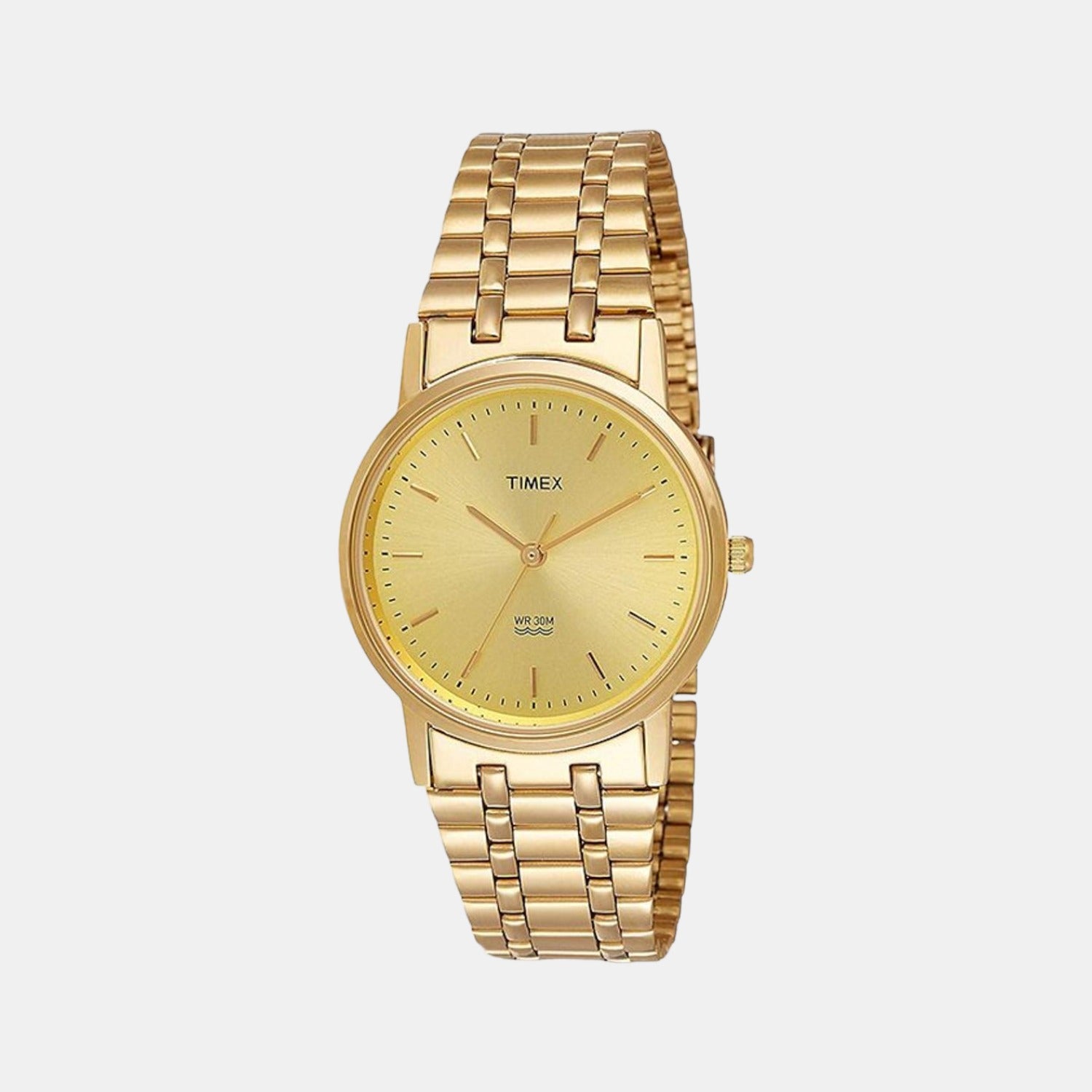 Timex Round Champagne Analog watch
