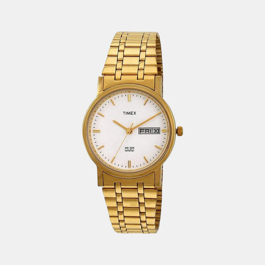 Male White Analog Stainless Steel Watch A503