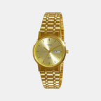 Timex Round Champagne Analog watch