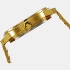 Timex Women Round Champagne watch