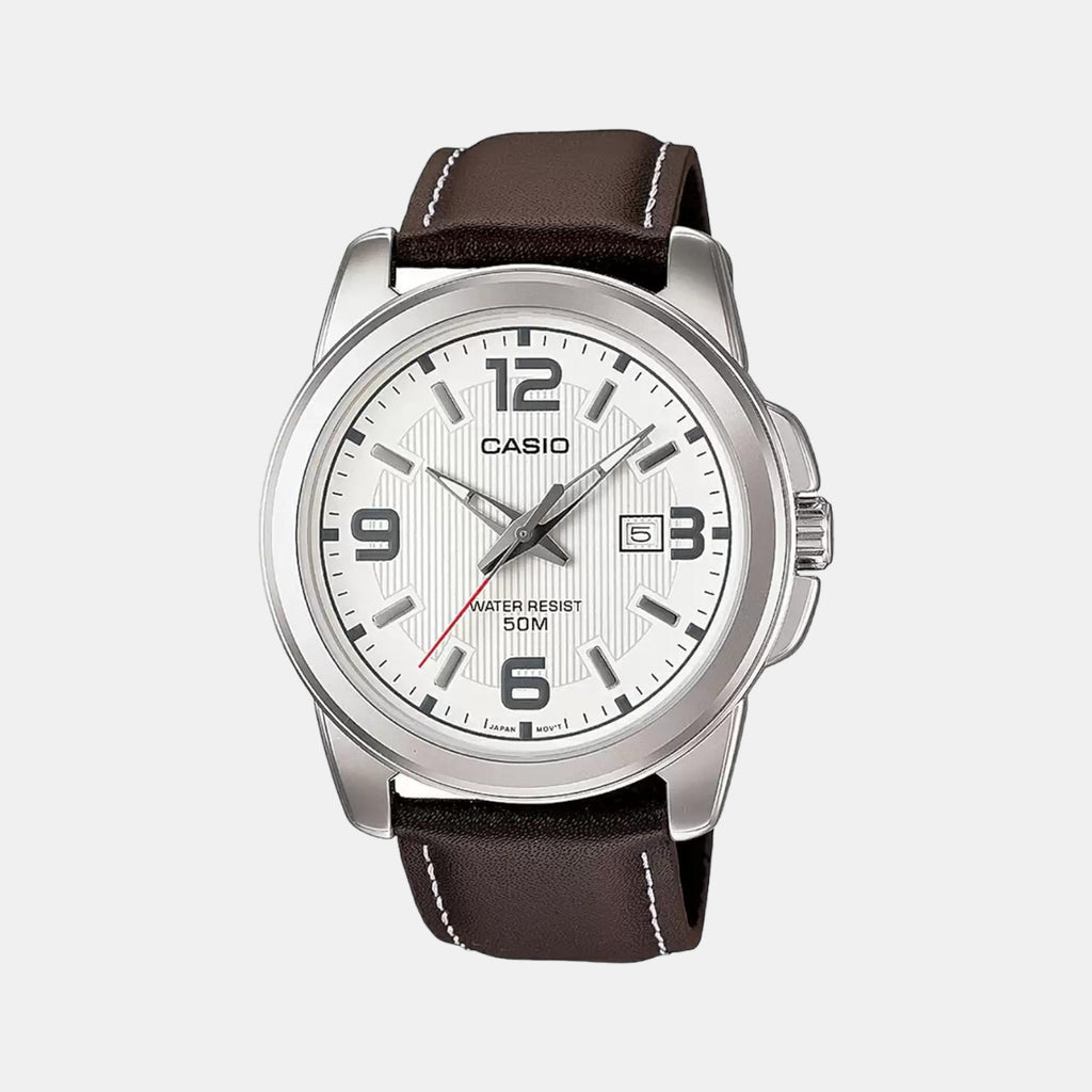 Casio Round White Analog watch