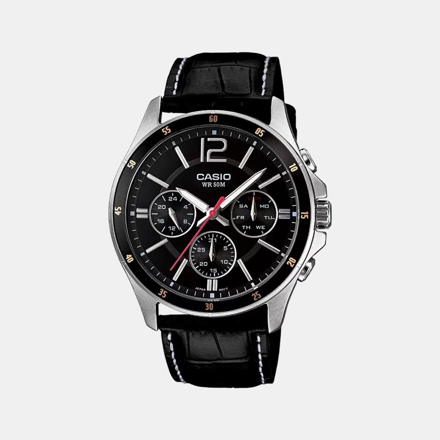 Casio Round Black Chronograph watch