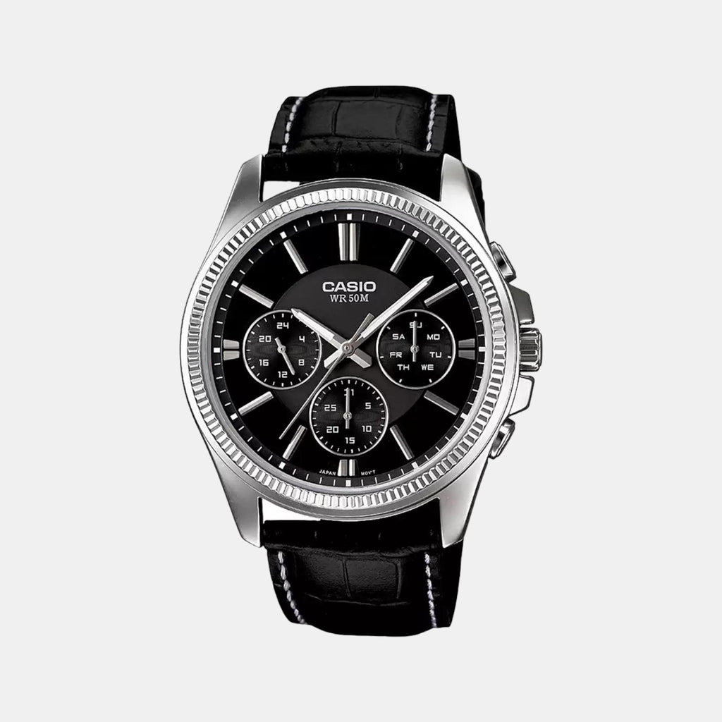 Casio Round Black Chronograph watch