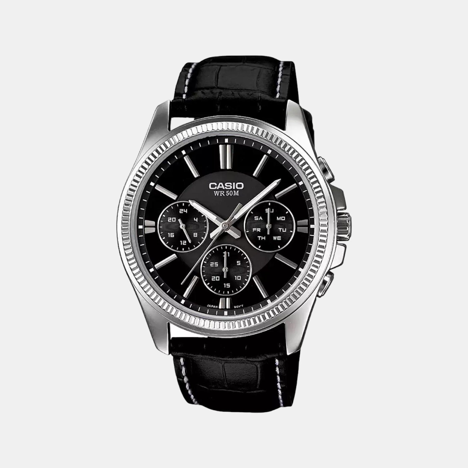 Casio Round Black Chronograph watch