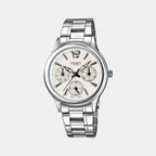 Casio Round White Chronograph watch