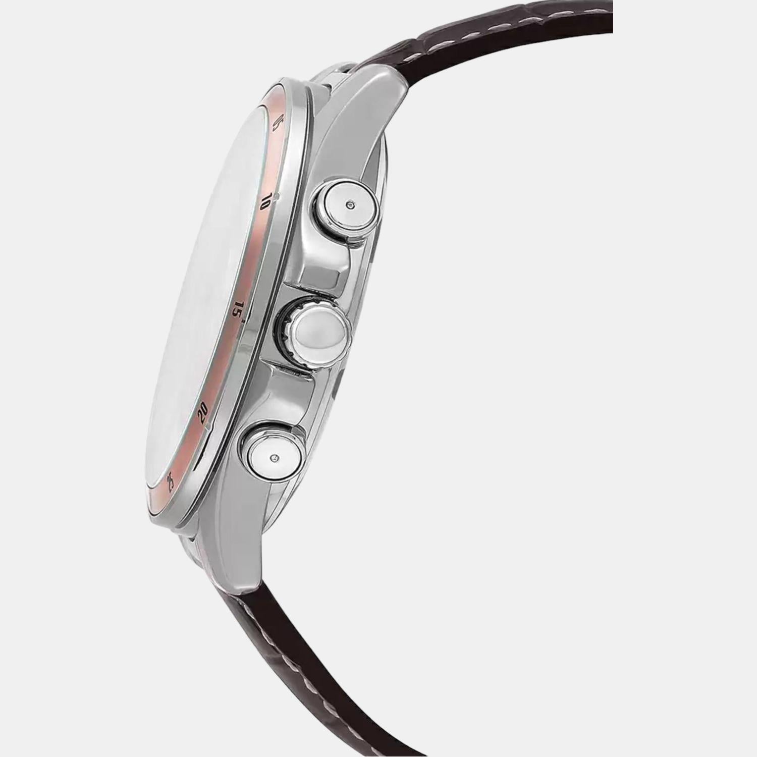 Casio Men Round Rose Gold watch