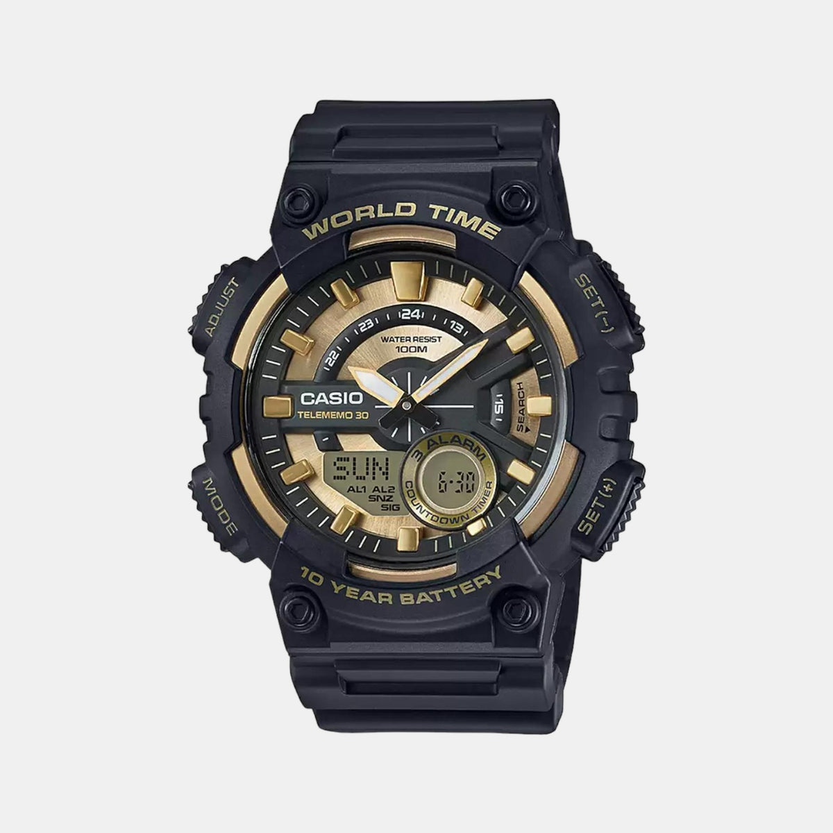 Casio Round Gold Analog-Digital watch