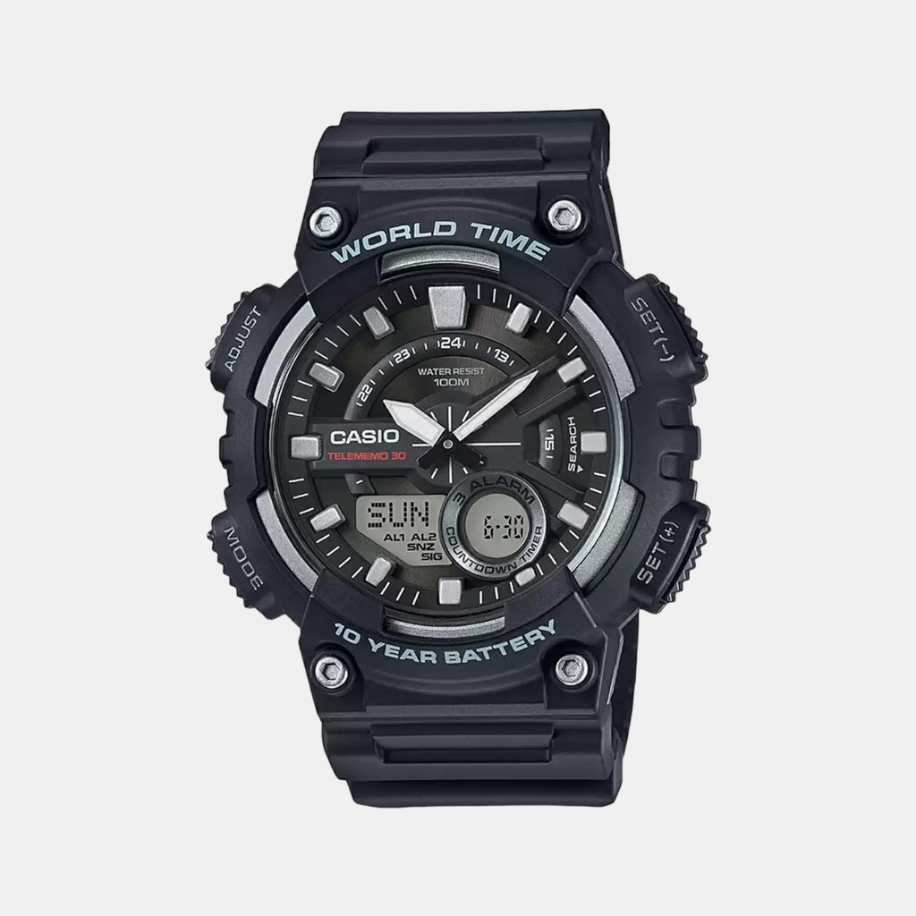 Casio Round Black Analog-Digital watch
