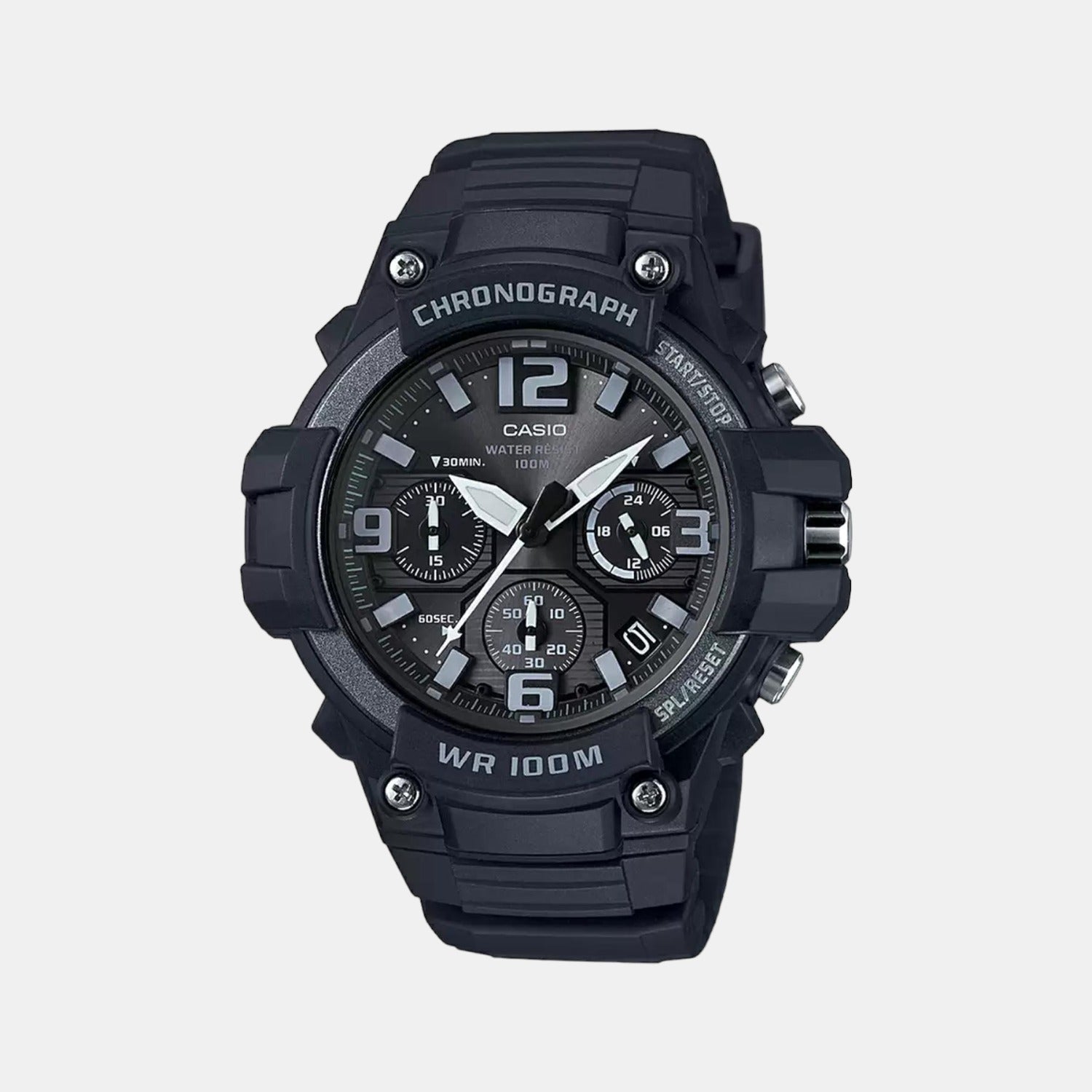 Casio Round Black Chronograph watch