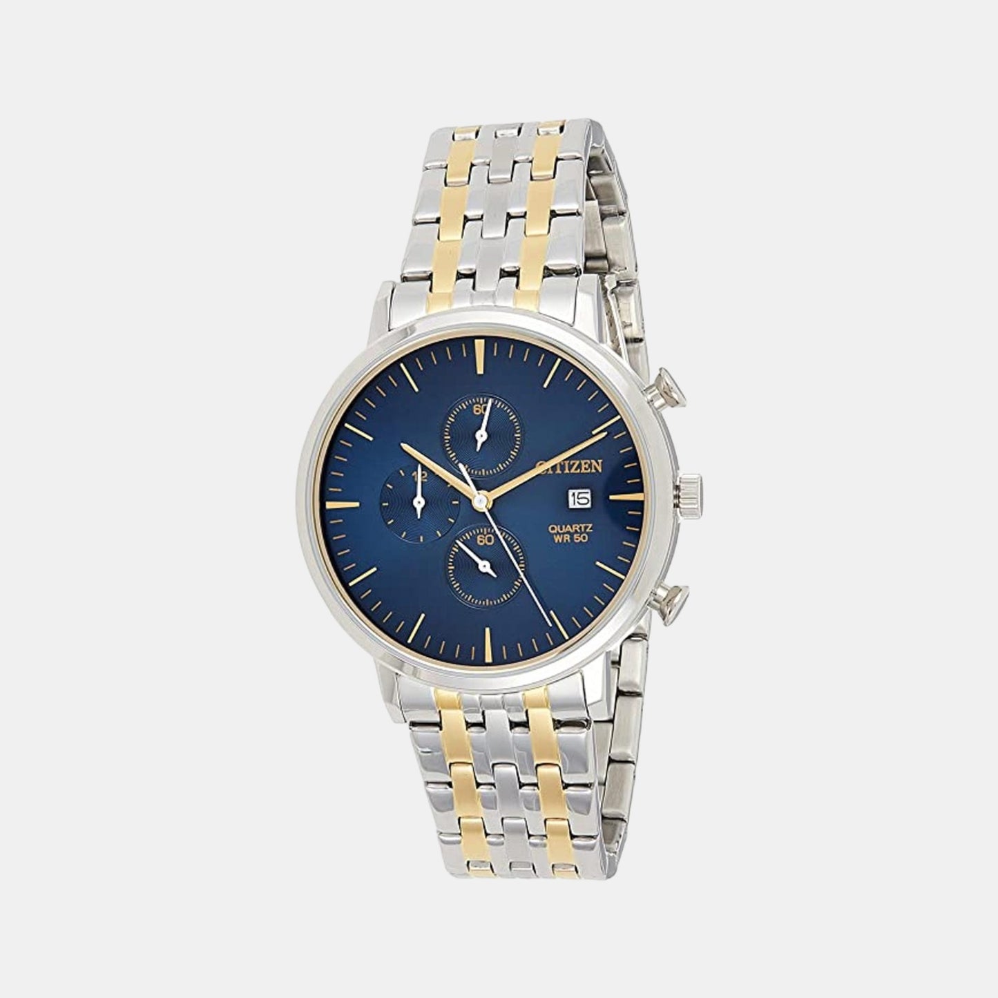 Male Blue Stainless Steel Chronograph Watch AN3614-54L
