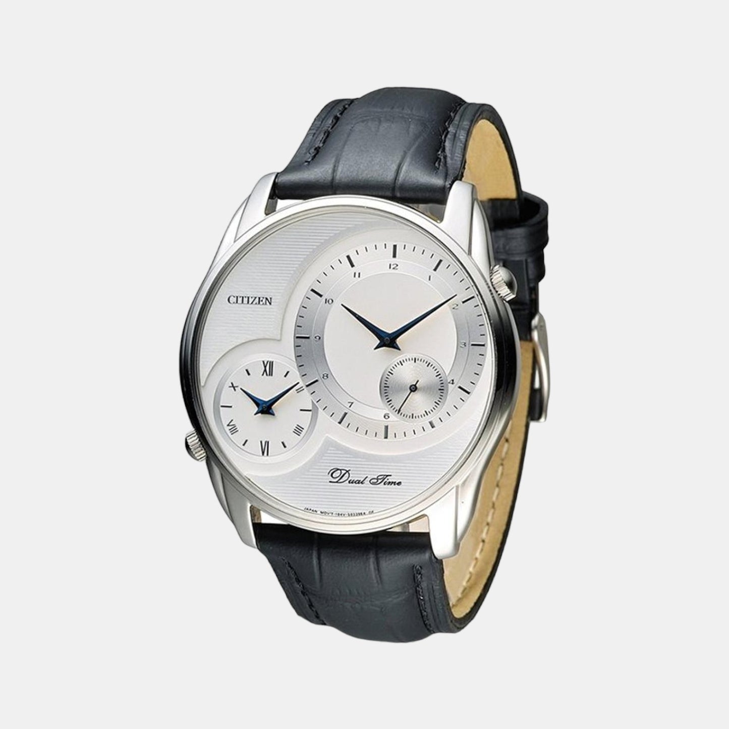 Male Silver Analog Leather Watch AO3009-04A