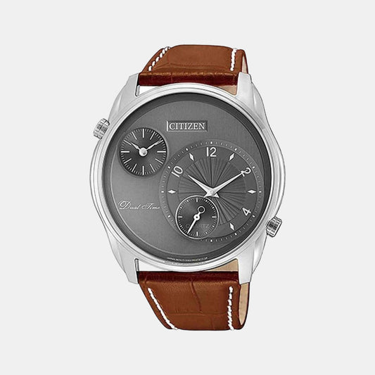 Male Grey Chronograph Leather Watch AO3030-16H
