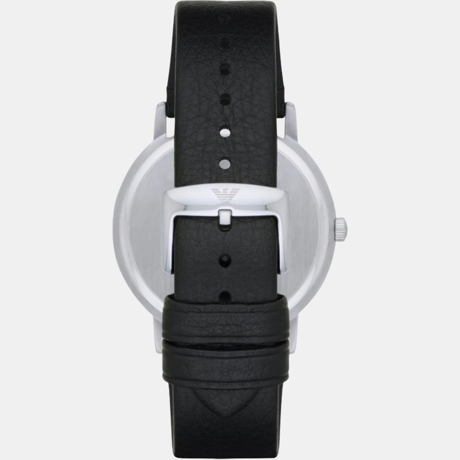 Emporio Armani Men Round Black watch