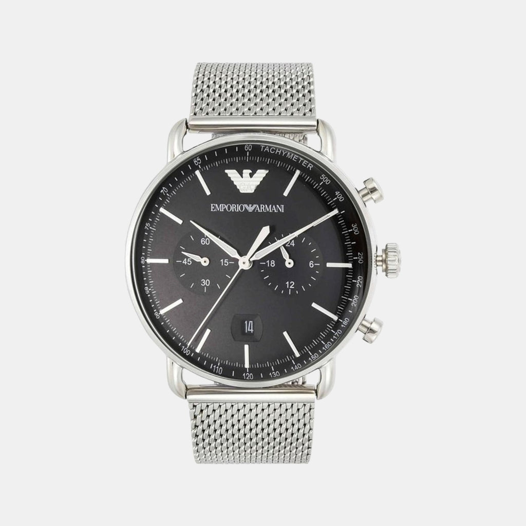 Emporio Armani Round Black Chronograph watch