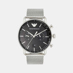 Emporio Armani Round Black Chronograph watch