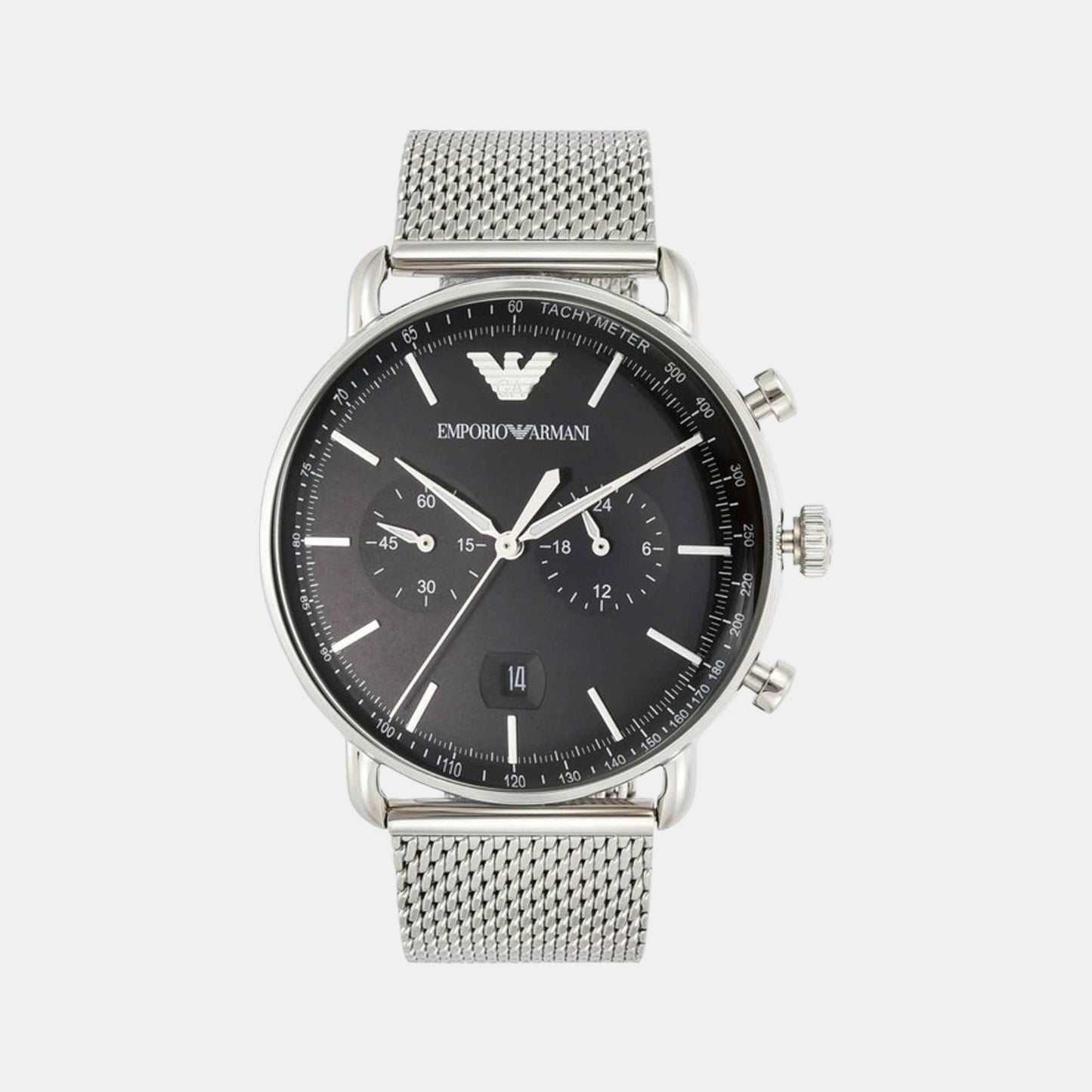 Emporio Armani Round Black Chronograph watch