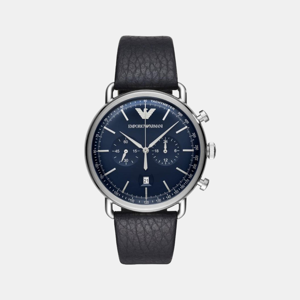 Emporio Armani Round Blue Chronograph watch