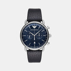 Emporio Armani Round Blue Chronograph watch