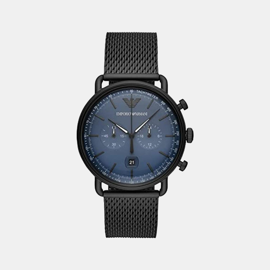 Emporio Armani Round Blue Chronograph watch