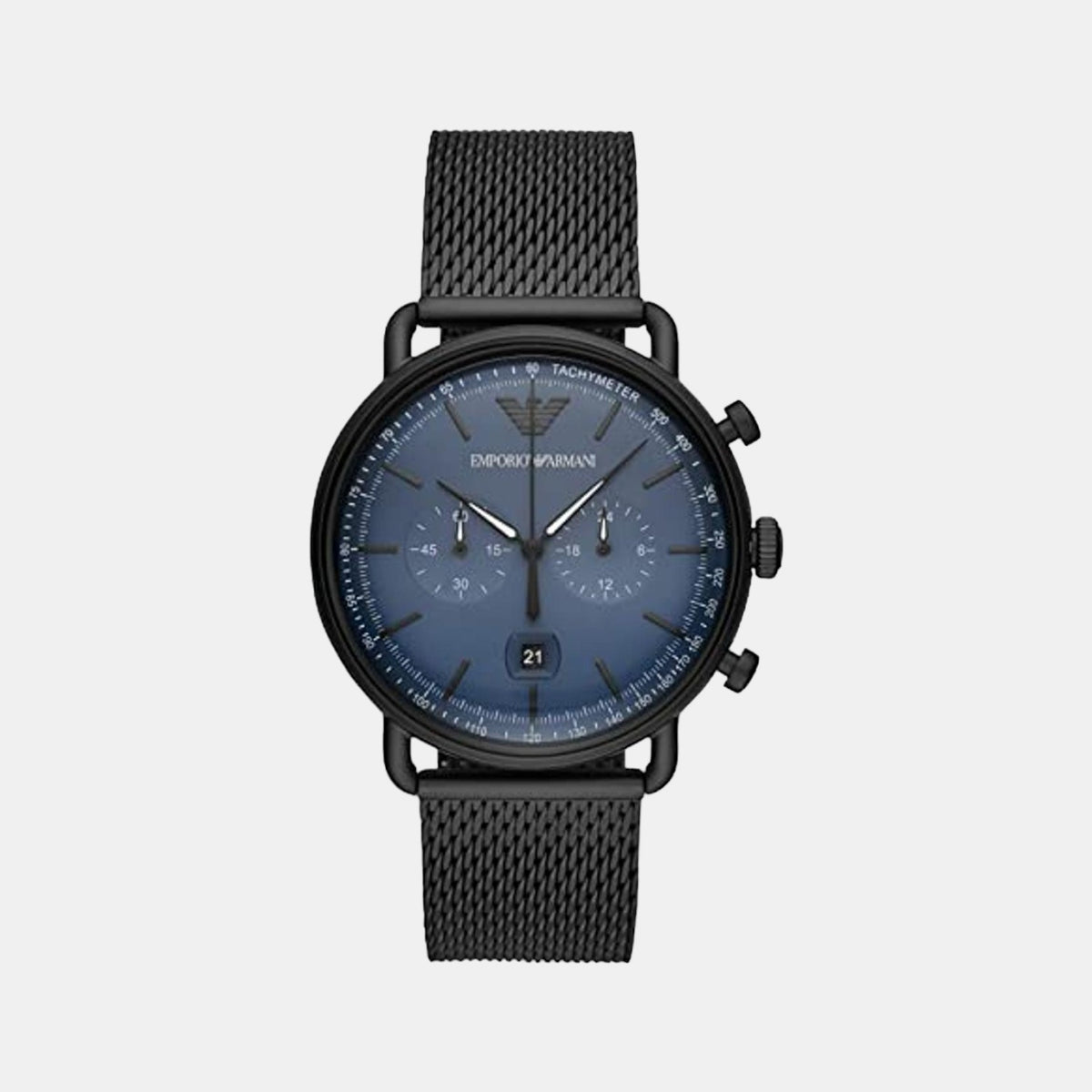 Emporio Armani Round Blue Chronograph watch