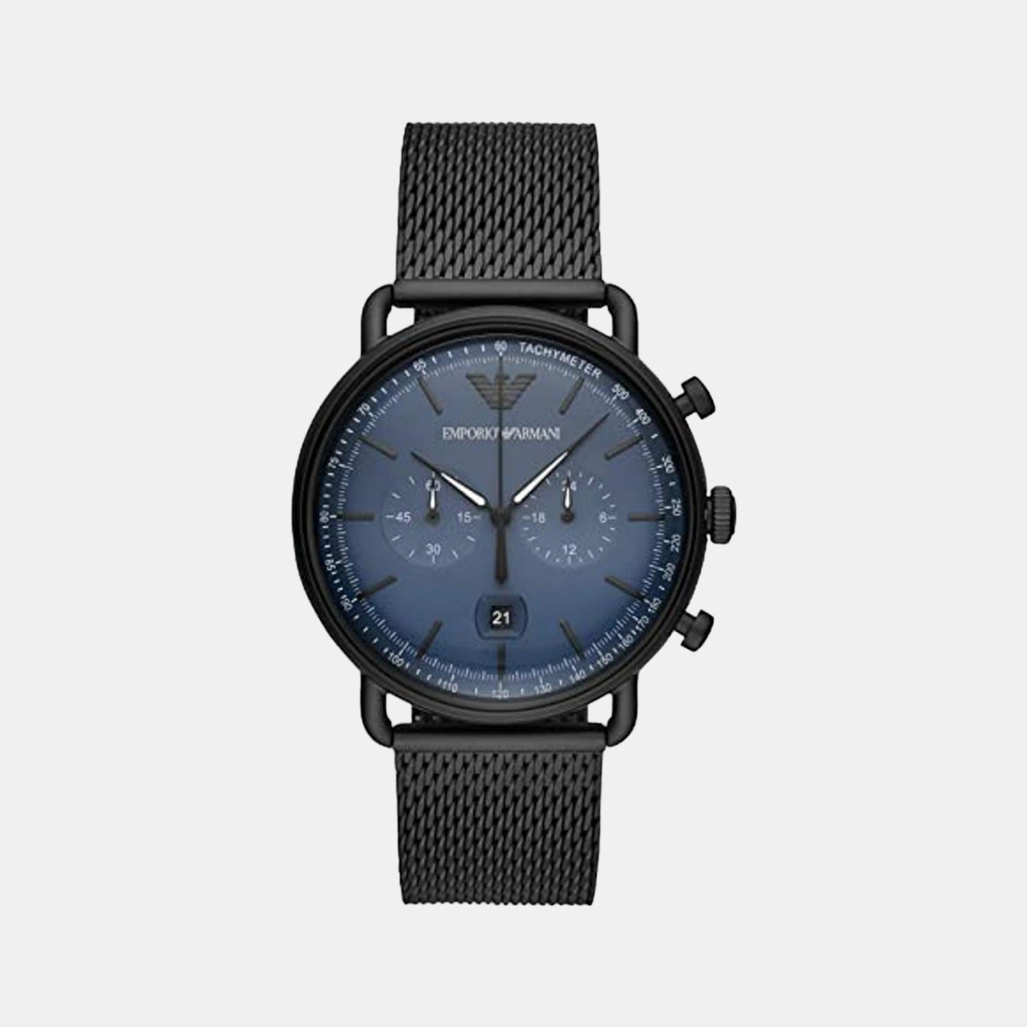 Emporio Armani Round Blue Chronograph watch