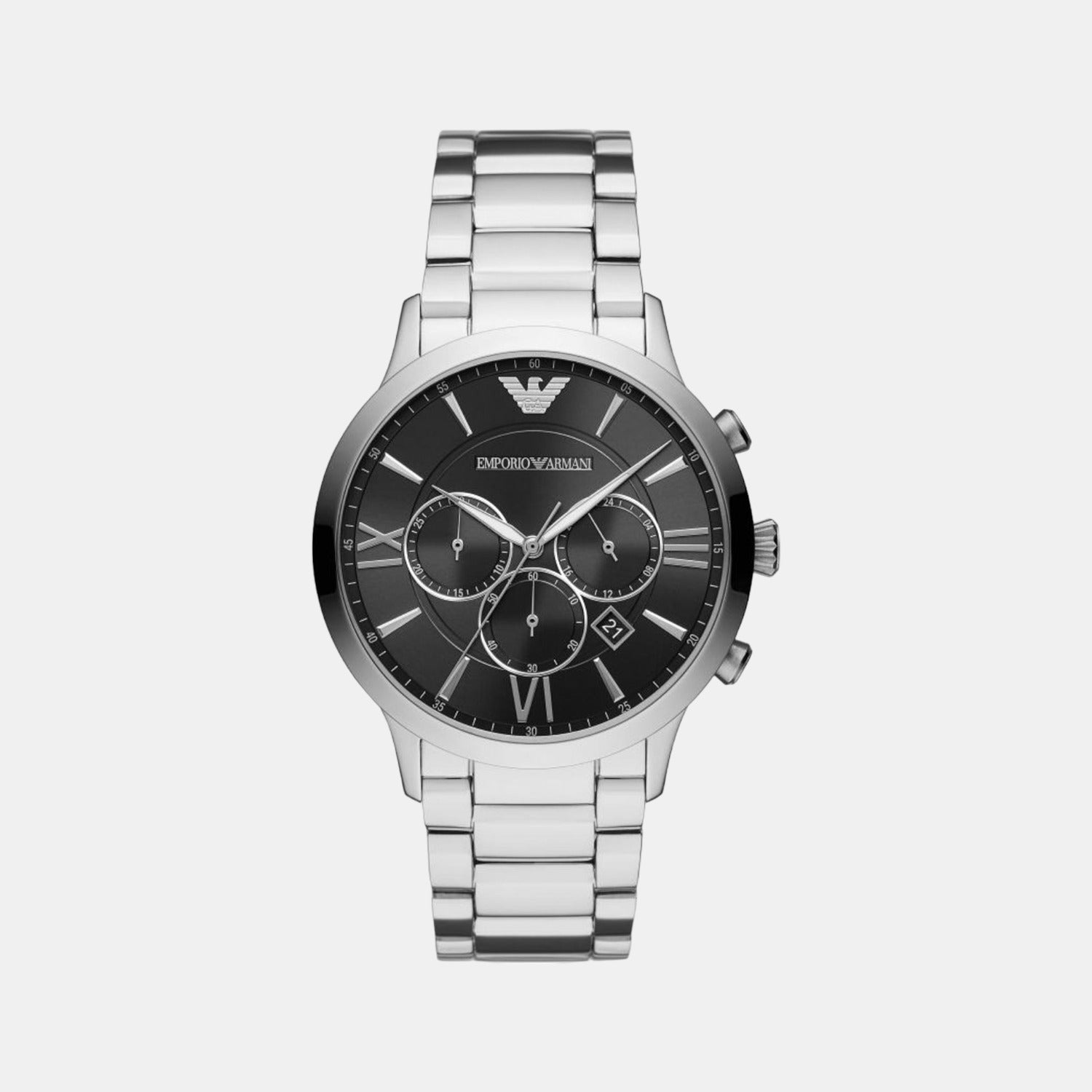 Emporio Armani Round Black Chronograph watch
