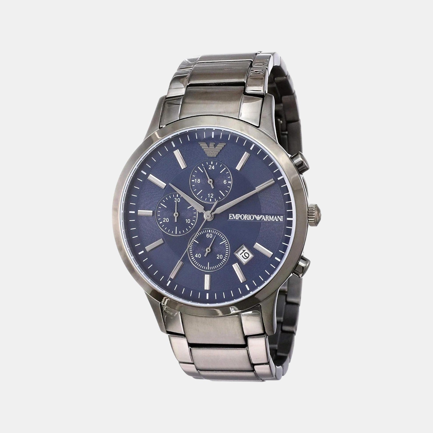 Emporio Armani Round Blue Chronograph watch