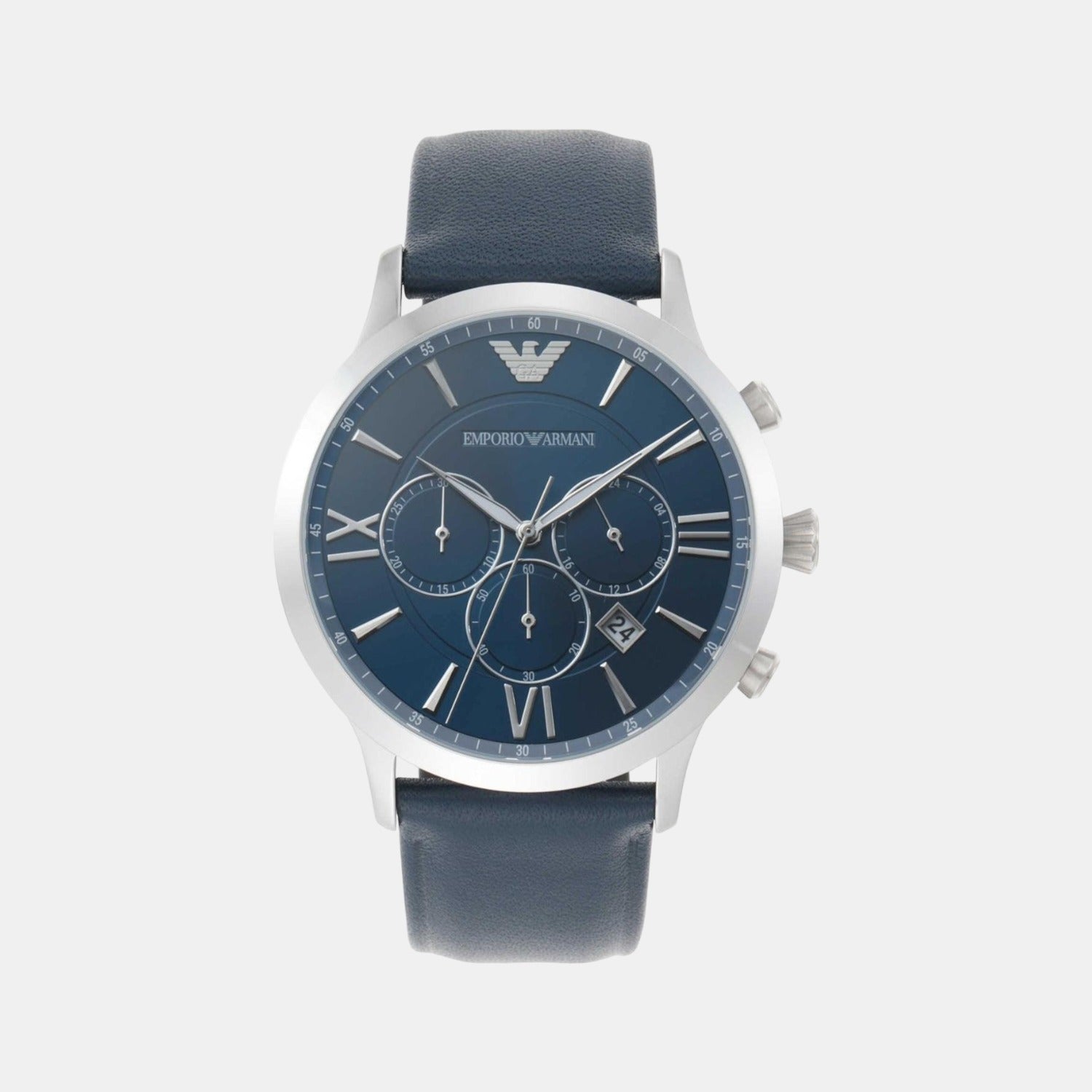Emporio Armani Round Blue Chronograph watch