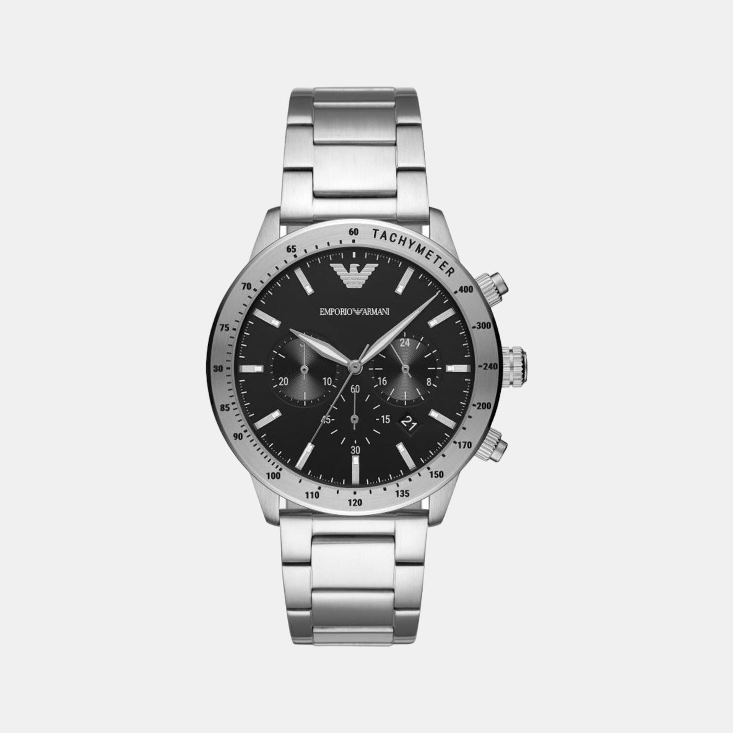 Emporio Armani Round Black Chronograph watch