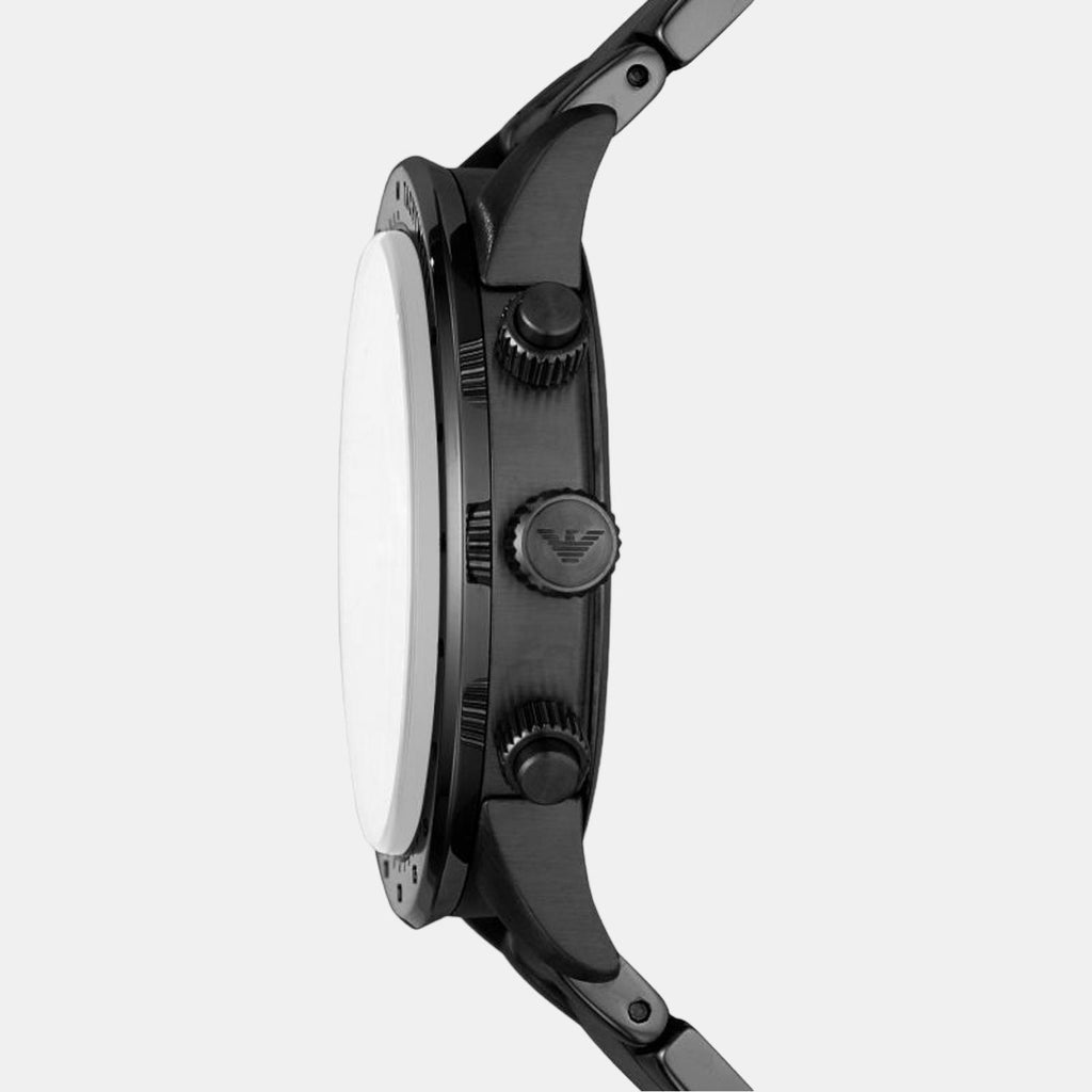 Emporio Armani Men Round Black watch