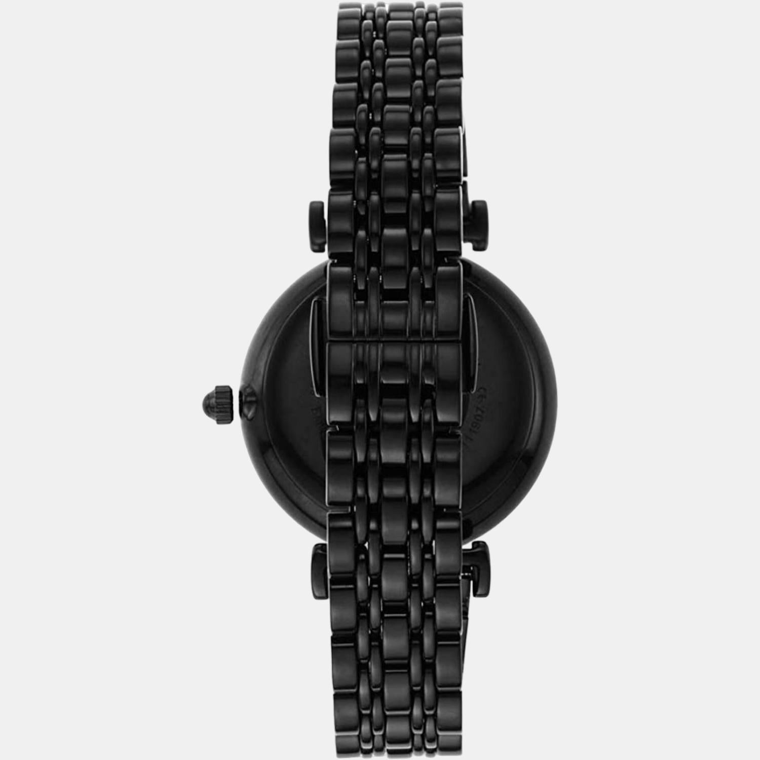 Emporio Armani Women Round Black watch