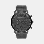 Emporio Armani Round Black Chronograph watch