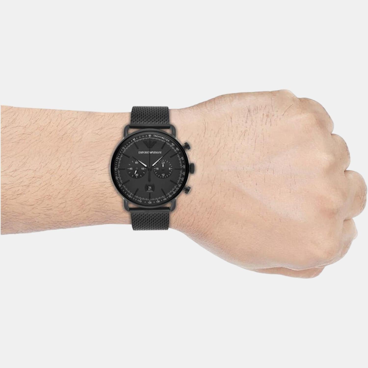 Emporio Armani Stainless Steel Black watch