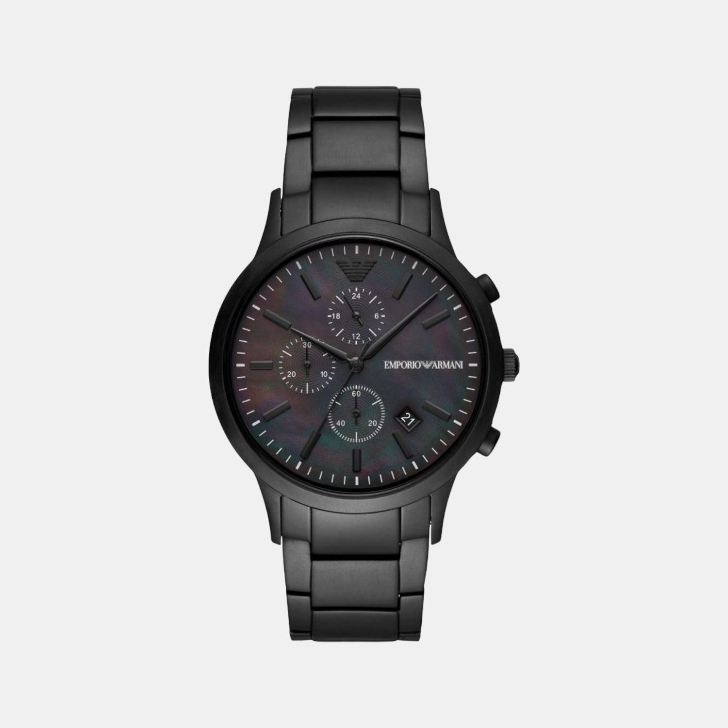 Emporio Armani Round Black Chronograph watch