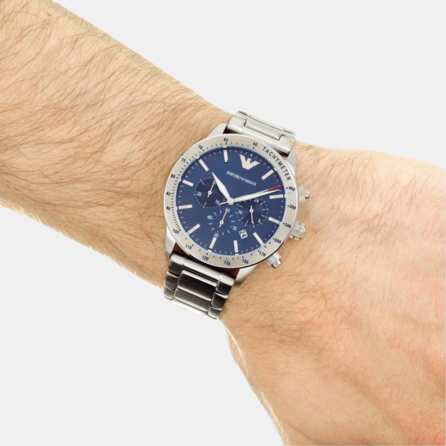 Emporio Armani Stainless Steel Blue watch